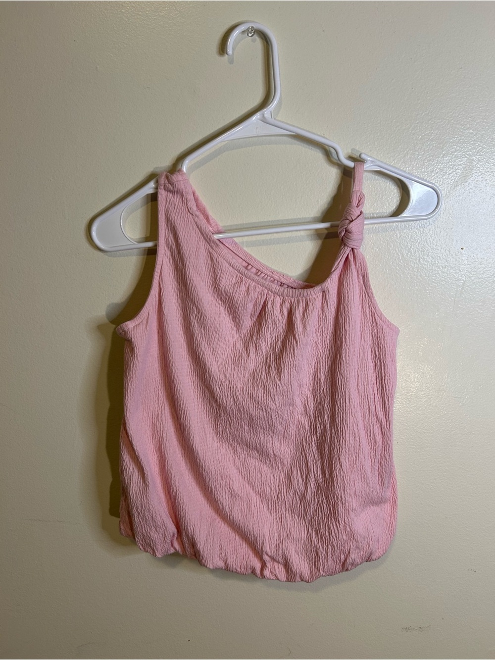 Cat & Jack Pink One-Shoulder Knot Tank 10